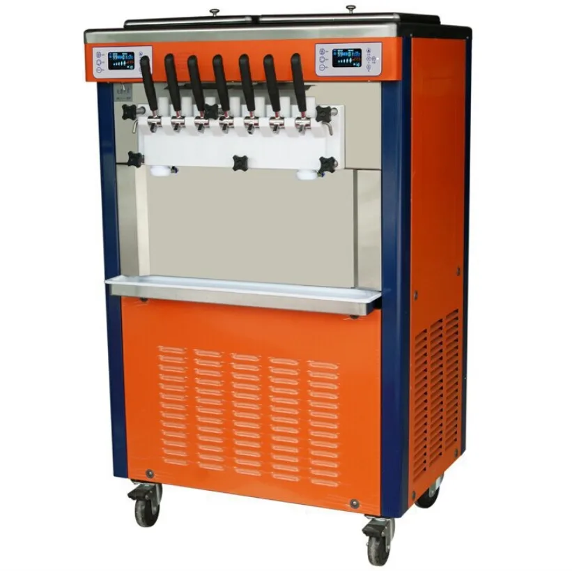 Ice cream machine large commercial seven head seven color ice cream machine vertical stainless steel ice cream machine