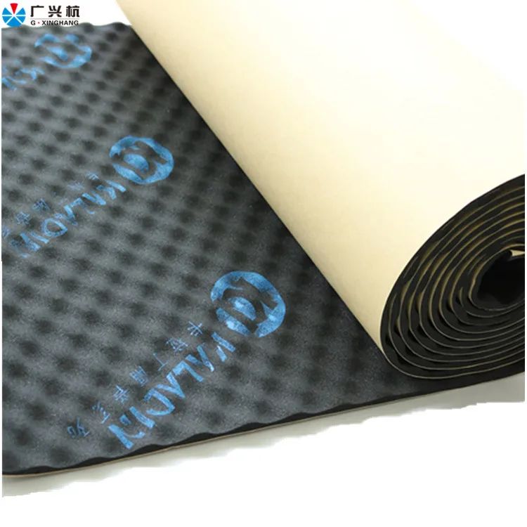 Hot sale wavy rubber foam automobile sound absorption pad sound-proofing material