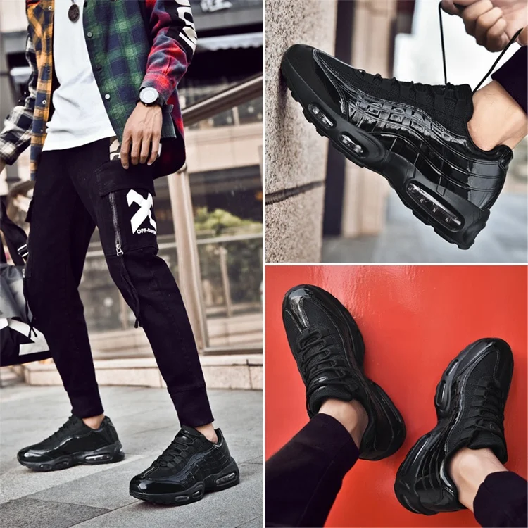
Cheap Outdoor Air Cushion Running Sport Shoes Mesh Footwear Men Designer Sneakers Picture Solid Walking Shoes Top Grade KTS-0580 