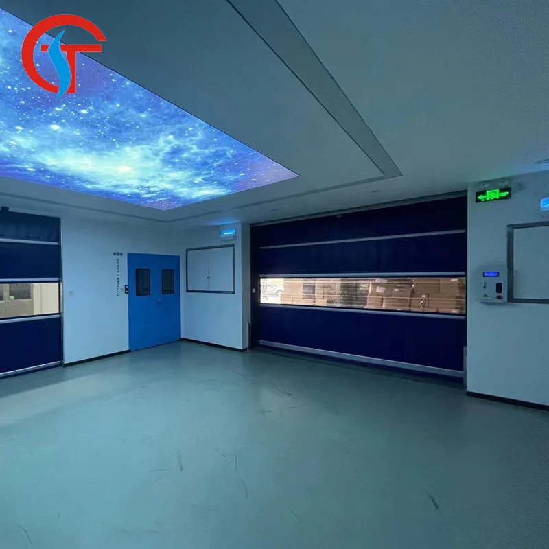 PVC Fast Rapid Roll Up Gate Industrial Radar Control Fire Proof Curtain Factory Workshop Warehouse High Speed Door