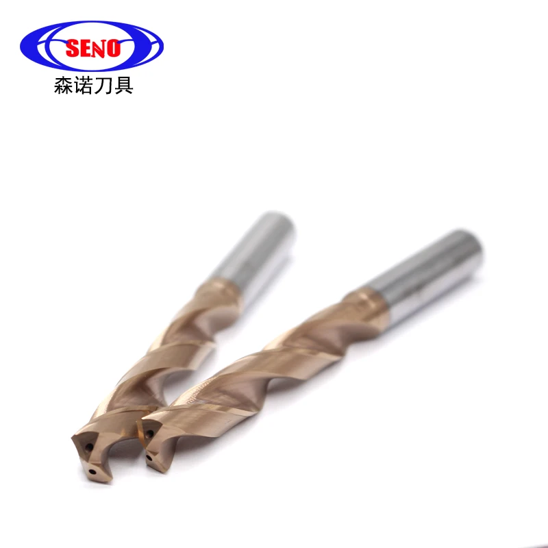 HRC60 Coolant Drilling Tool Carbide Drill Tools Inner Coolant Twist Drill