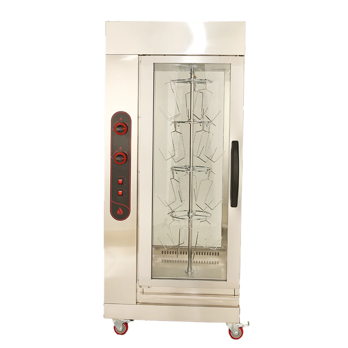 Fuqi Stainless Steel Vertical Gas LPG/NG Commercial Chicken Rotisserie Chicken Oven Grill For Sale