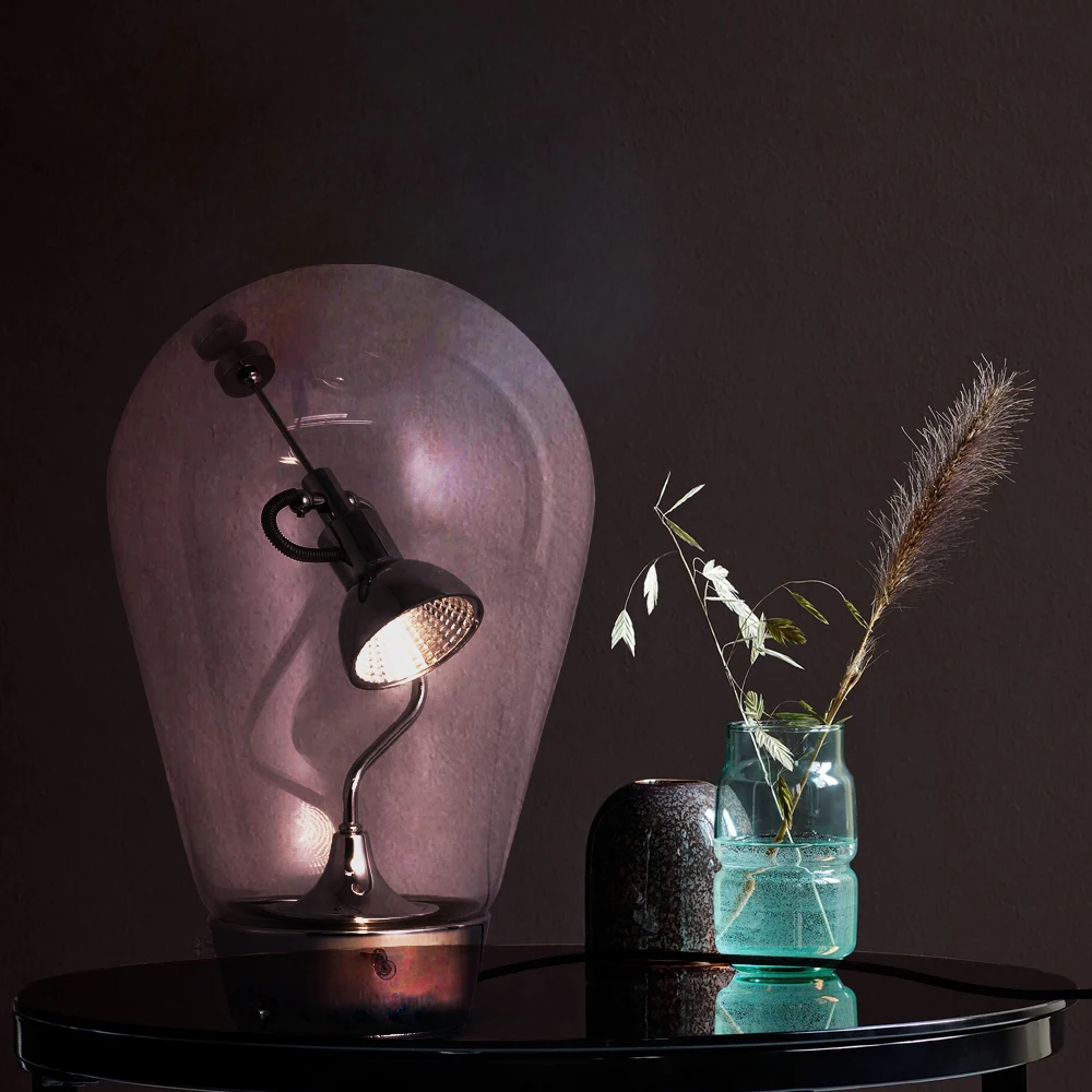 Led Luxury Table Lamps Reading Lamp For Bedroom Blow Glass Living Room Light Modern Simple Magnet Stone Bedroom Study Desk Lamp