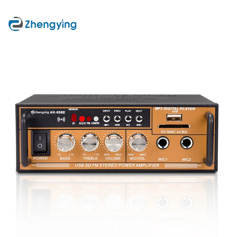  Hifi power amplifier home lossless 12V card U disk radio and air 220V high mini small
