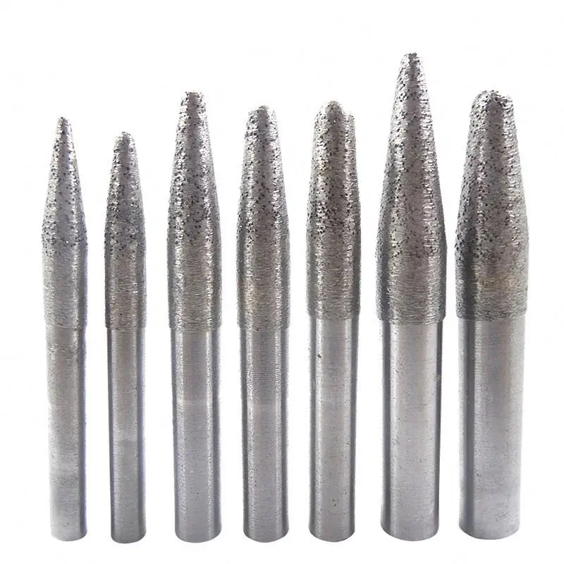 Chinese CNC brazed diamond router bits router diamond stone granite carving engraving tools bits