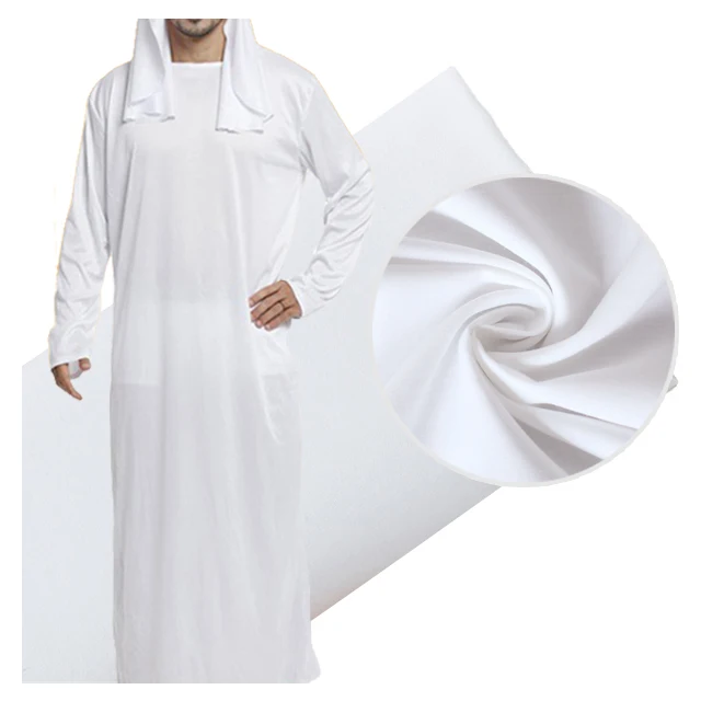 China Cheap High Quality Hot Selling White Arabian Thobe Fabrics Dyed Arabian Thobe Fabrics Tie Dye Fabric