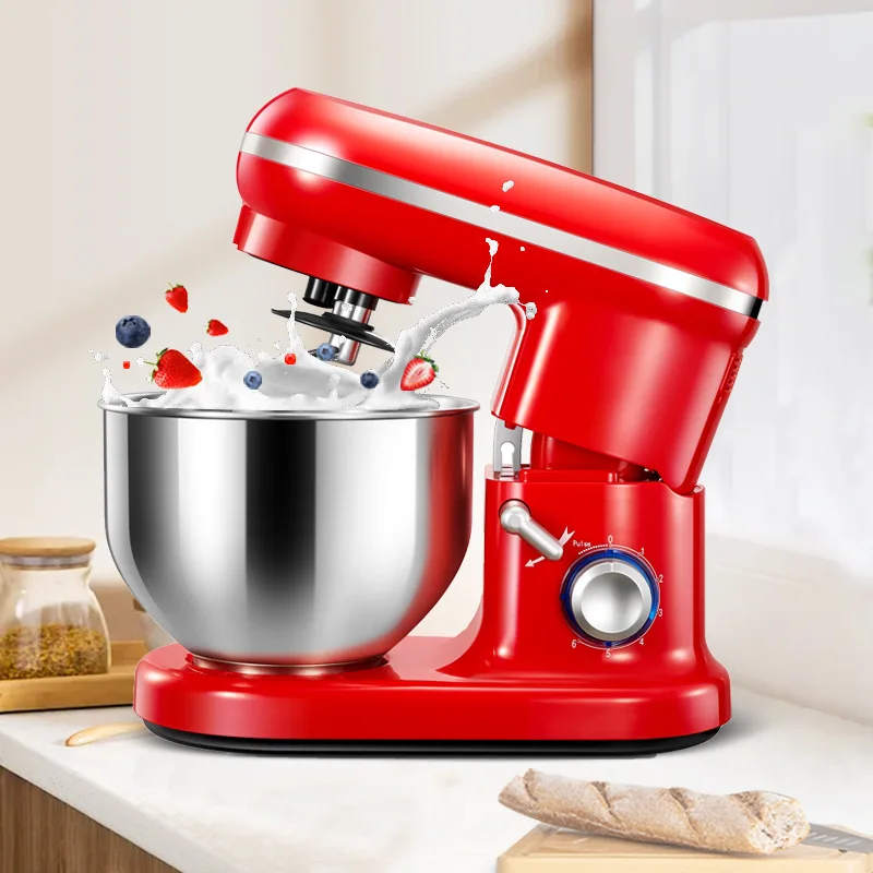 5L 5 liter Best Sale 1000w Powerful Household Electric Stand Mixer with Egg Whisk Dough hook for Baking Cake