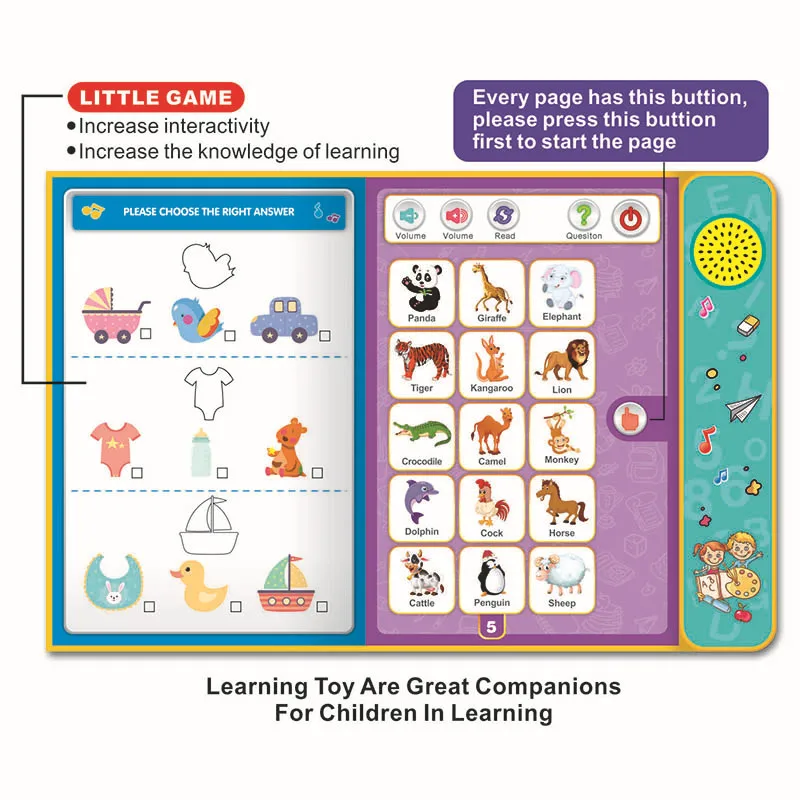 Preschool Education Develop Intelligence Ebook Reader Point Reading Learning Audio Book Learning Machine Electronic Book