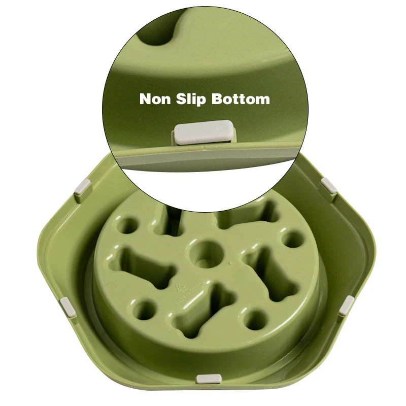 Manufacturer wholesale multi-colors slow feeder dog bowl bone design pet feeder for dogs and cast