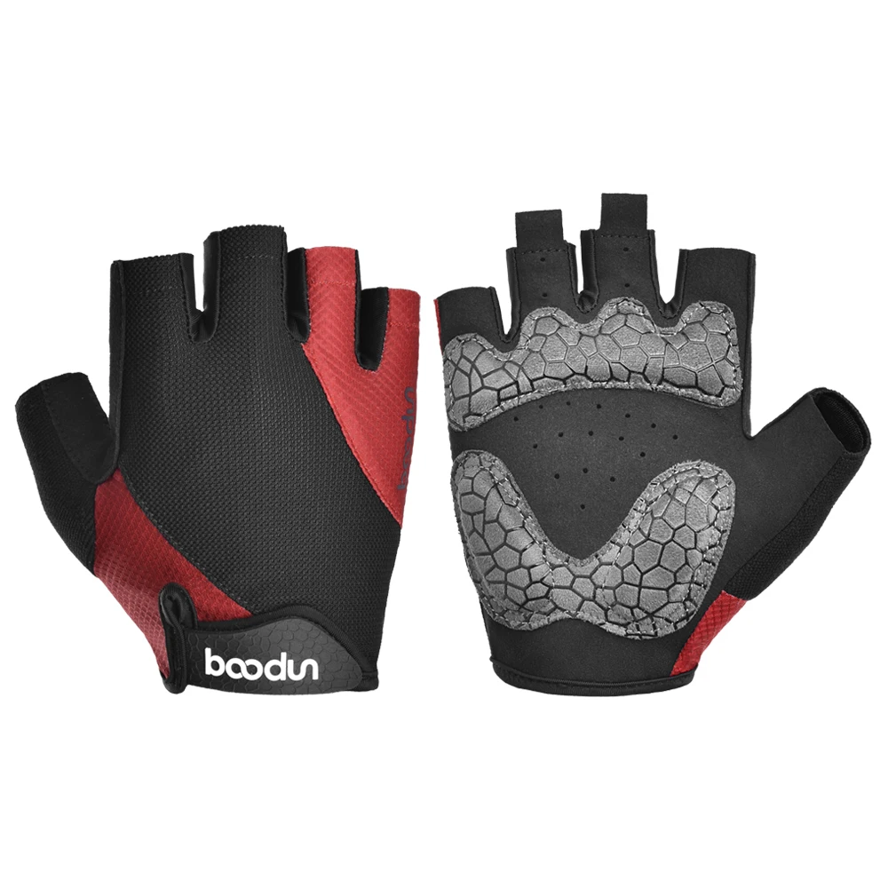 HBG 1411 Half Finger Cycling Gloves Men Anti Slip Road Bike Gloves Breathable Bicycle Gloves
