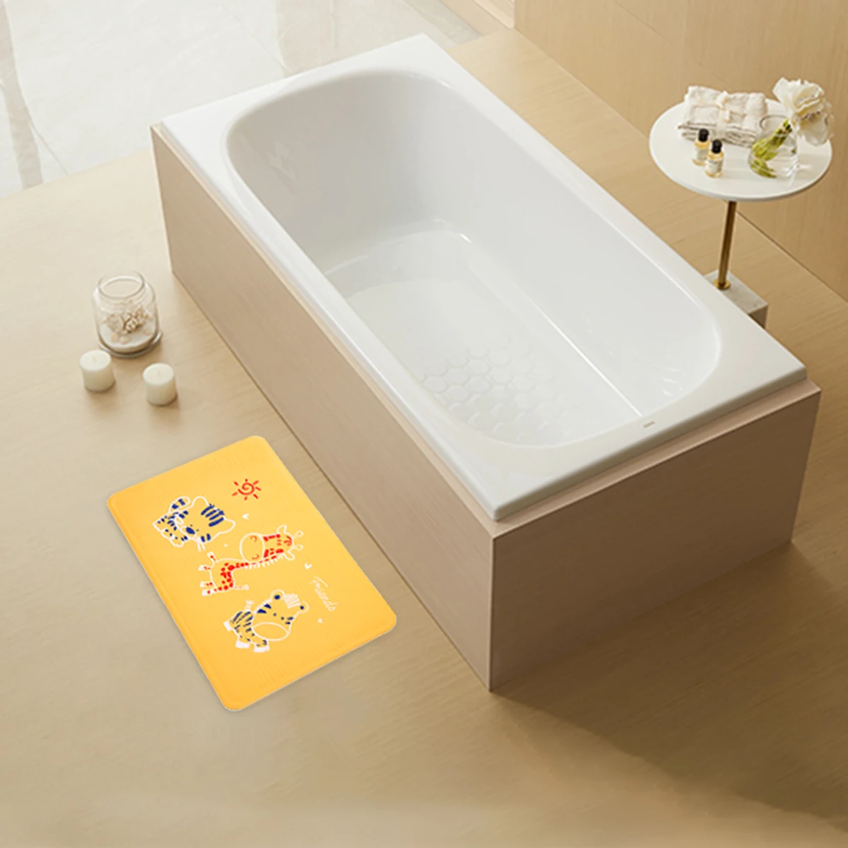 Baby Rubber Bath Mat Hotel Waterproof Non-slip Mat Suction Cup Bathroom Rubber Floor Mat