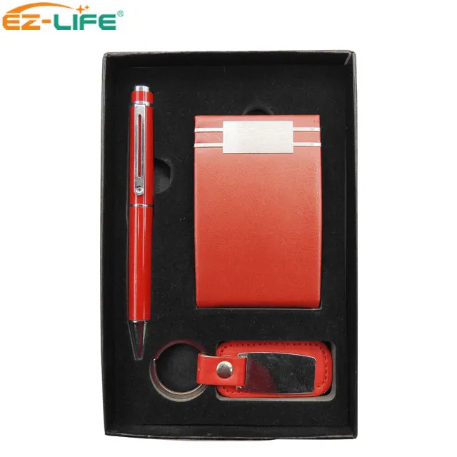 Деловой подарочный набор красивая ручка сублимационный брелок женский держатель для карт с