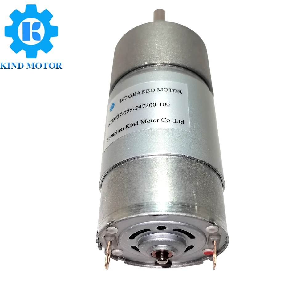 High torque low noise GM37-555 37mm 131:1 dc 6v-36v dc gear motor with encoder