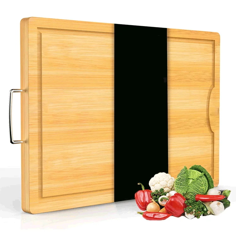 
BPA free Anti bacterial Non-Stick Design Cutting Board with stainless steel tray 