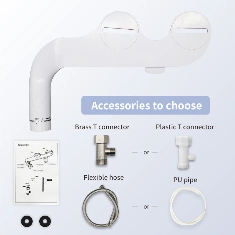 New Design Key Button Ultra-Slim Bidet Toilet Attachment Detachable Smart Bidet Toilet Dual Nozzle Bidet