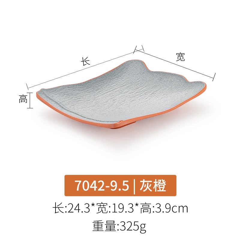 Черные двухцветные сервисные блюда креативные тарелки для ресторана небьющиеся оптовая продажа меламиновые посуда с логотипом