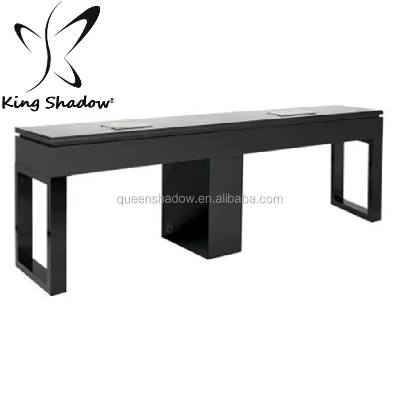 High quality wholesale White single double table manicure table with storage drawer vacuum cleaner for sale