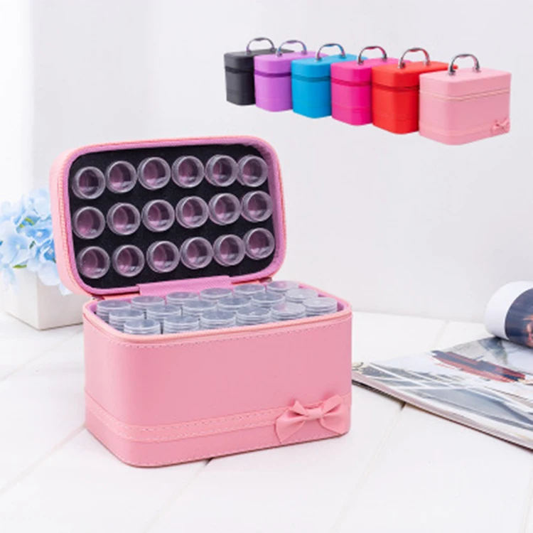 New Product  Embroidery Box Carrying Case Diamond Painting Diamond Jar 72 Grid Bottle Storage Box
