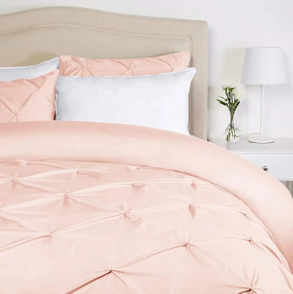 Pintucks Style Duvet Covers Quilt Covers Bedding Sets (Dusty Pink, Double) ebay , amazon
