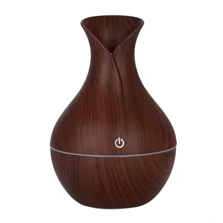 New household fog humidifier Office desktop silent air atomizer USB water drop wood grain humidifier