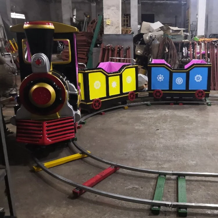 High quality kids train mini track train theme park amusement rides customized kids electric train for sale
