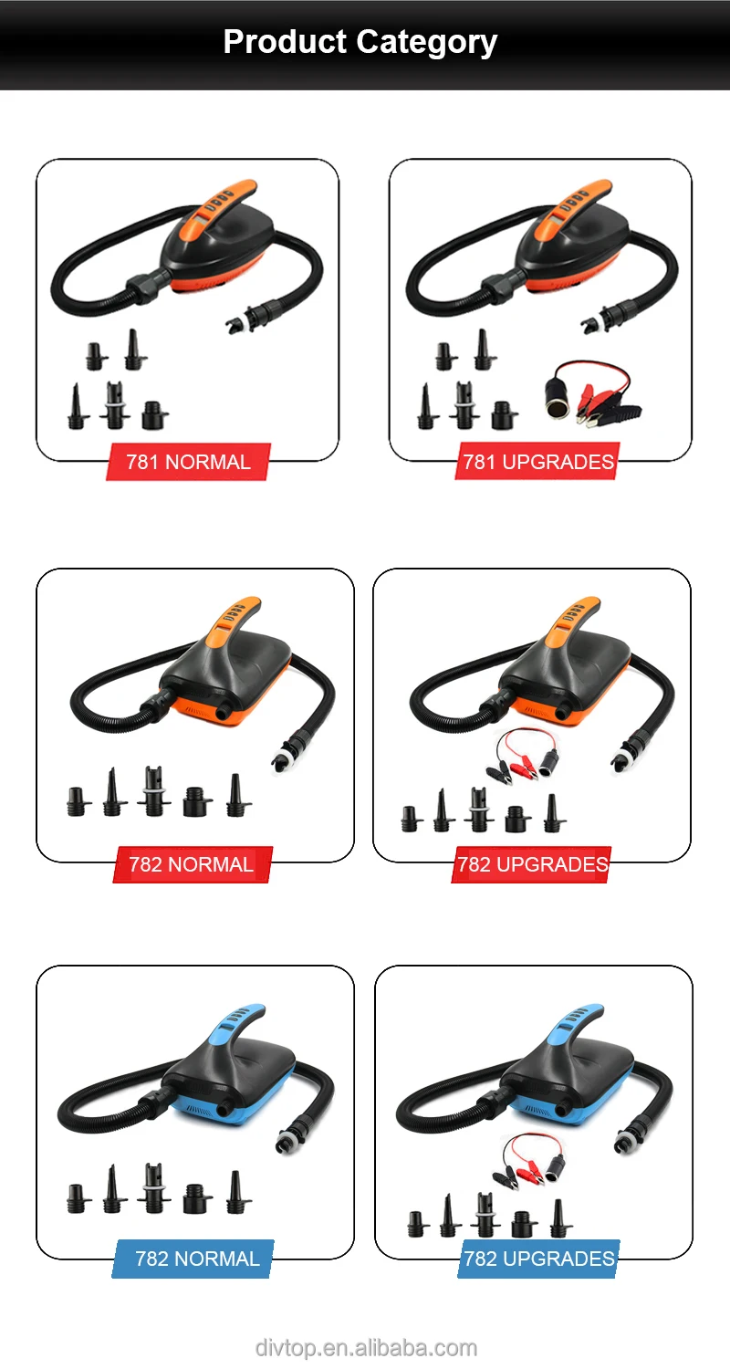 Плата DIVTOP SUP 20PSI DC и Перезаряжаемый двухсторонний цифровой экран 12 В компрессор высокого давления автомобильный портативный Электрический воздушный