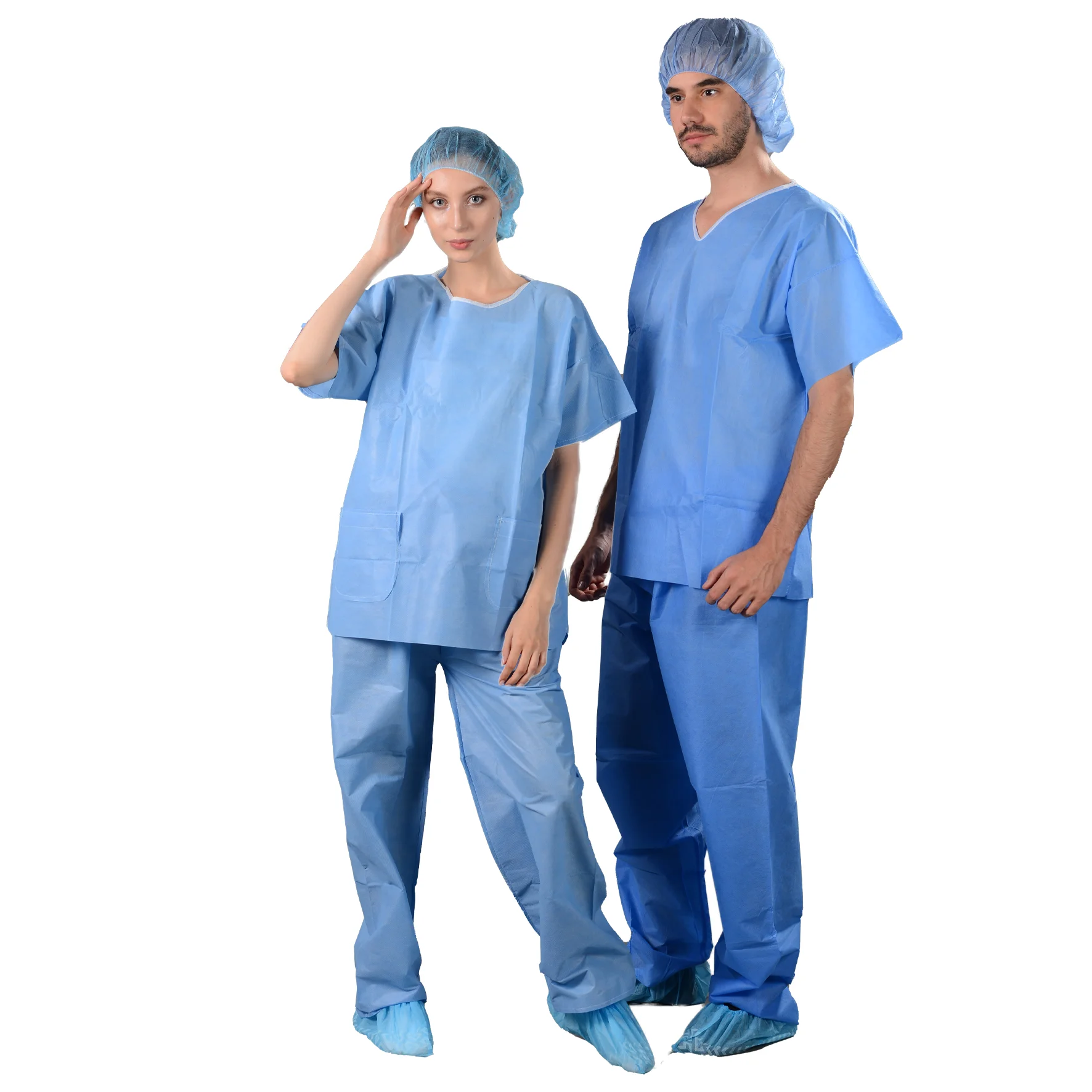 clinic uniform doctors scrub suits Medical Unisex Scrub Suit Uniform Disposable nonwoven Medical Scrubs Sets For Hospital