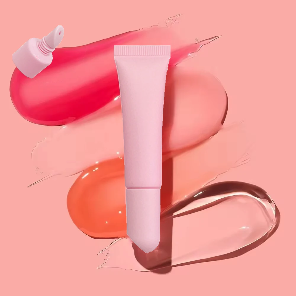 New Arrival Pink Tube Non-sticky Lip Care And Lipgloss Juicy Mirror-shine Finish Makeup Lip Gloss Balm Soft Tubes Balm Lip Gloss