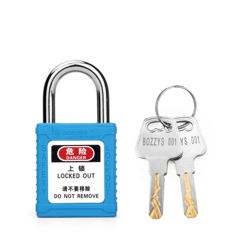 Industrial Zenex Thermoplastic Energy isolation Safety Padlock with 20/25mm Steel Shackle for lockout/tagout situations.