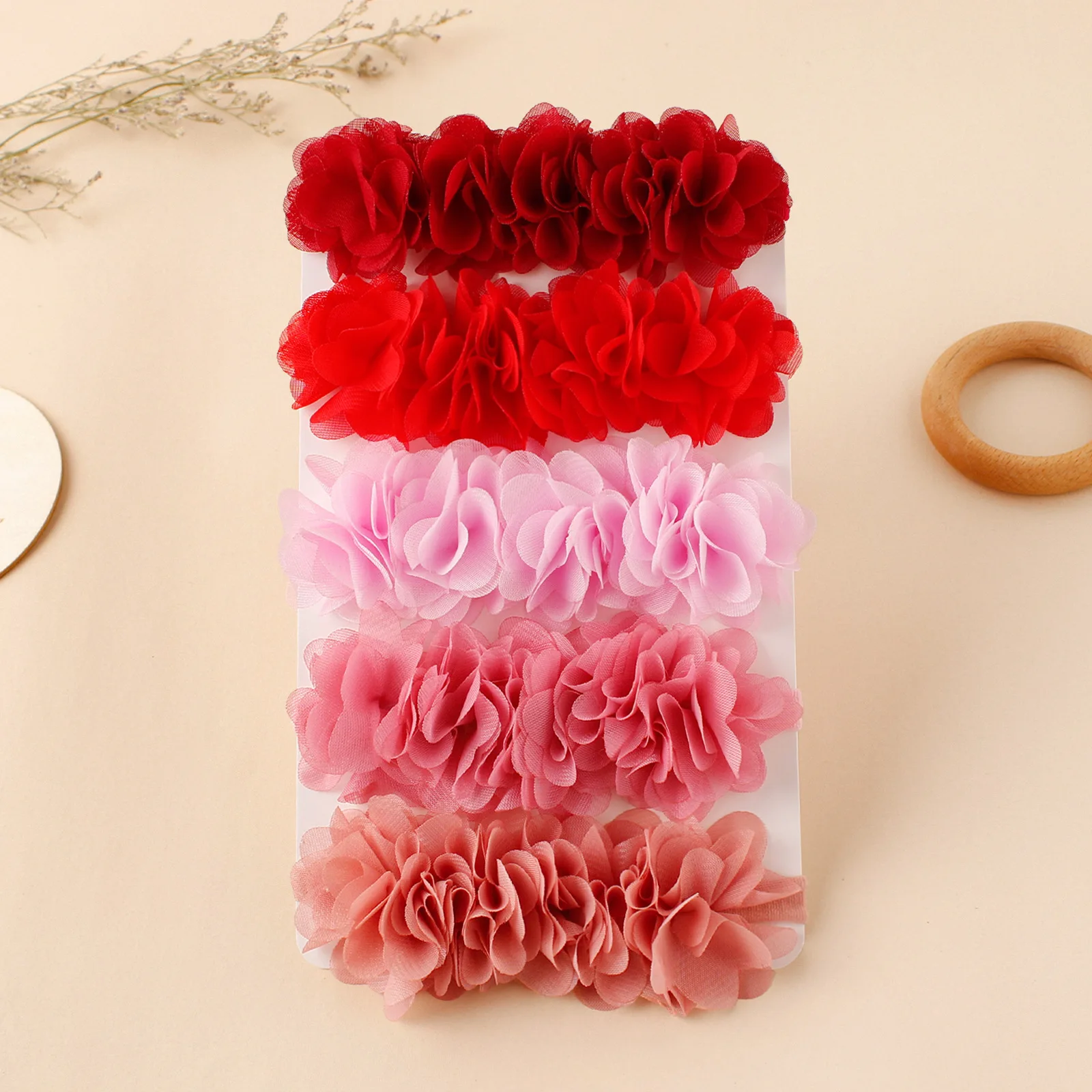 Baby Girl Floral Headband Nylon Flower Nylon Elastic Hairband  Hair Accessories Gift for Baby Girls
