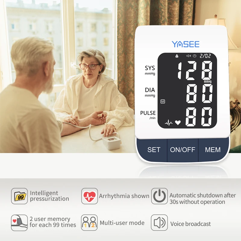 Digital Sphygmomanometers Daily Monitoring Blood Pulse Pressure Monitor Cuff Sphygmomanometer