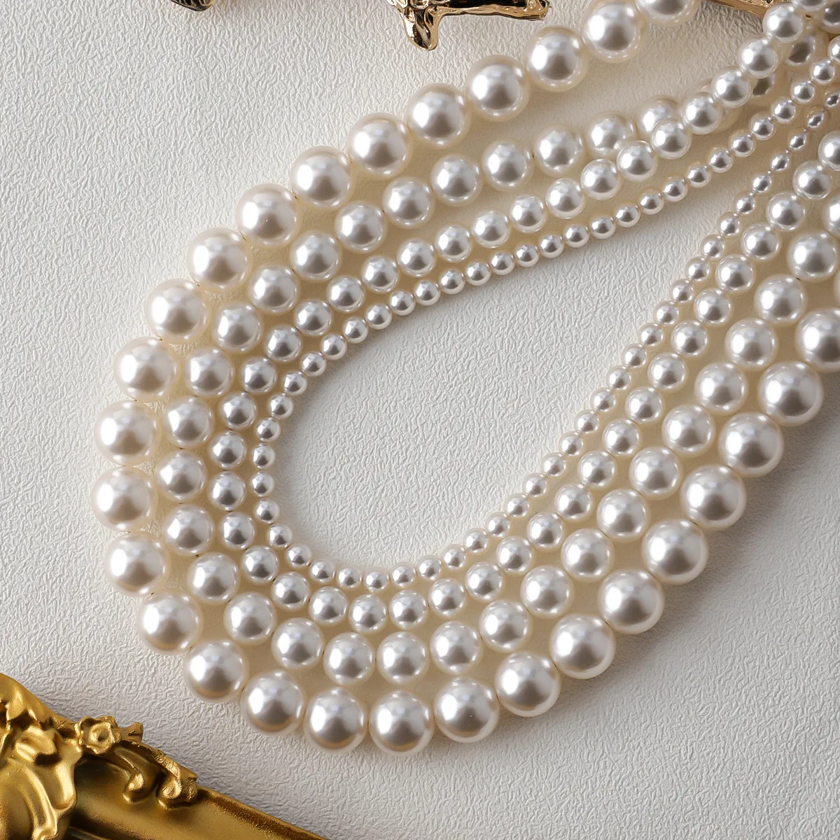 Dainty 14K Gold Plated Pearl Jewelry Set Multi-color Pearl Bead Necklace and Bracelet Set Wedding Jewelry for Women Gift