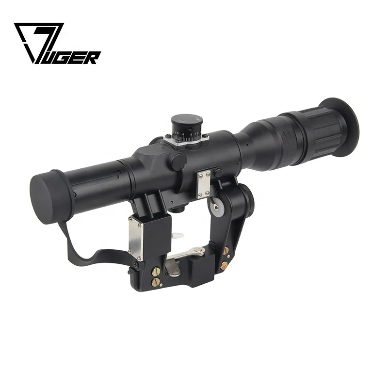 LUGER SVD 4x26 Tactical Optical sight Long Range Red Illuminated Sight Scope with Glass Ranging Reticle