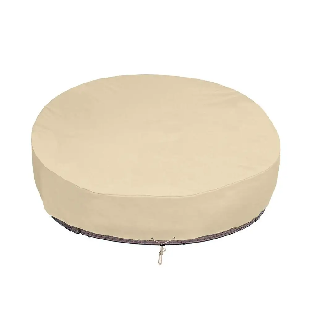 Heavy duty oxford material garden furniture cover waterproof round outdoor daybed cover