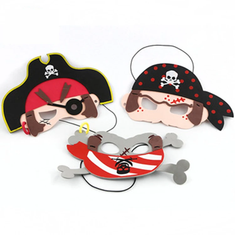 Kids Eva Halloween Pirate Party Masks Custom Design Promotional Cartoon Halloween Decoration,halloween CN;ZHE Guchen