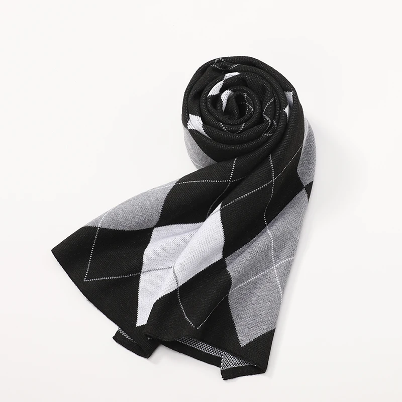 Новинка 2022 Дизайнерские теплые мягкие шарфы из пашмины шаль одеяло Женский клетчатый кашемировый зимний шарф с кисточками для