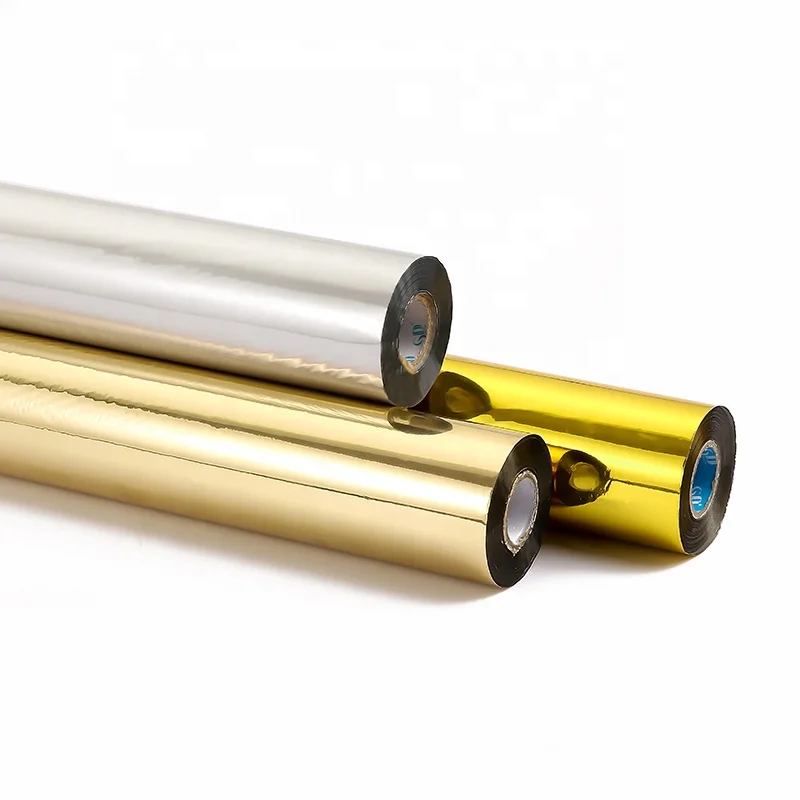 Common Hot Paper Shattered Glass Silver Holographic Metalized Plastic Green Stamping Foil