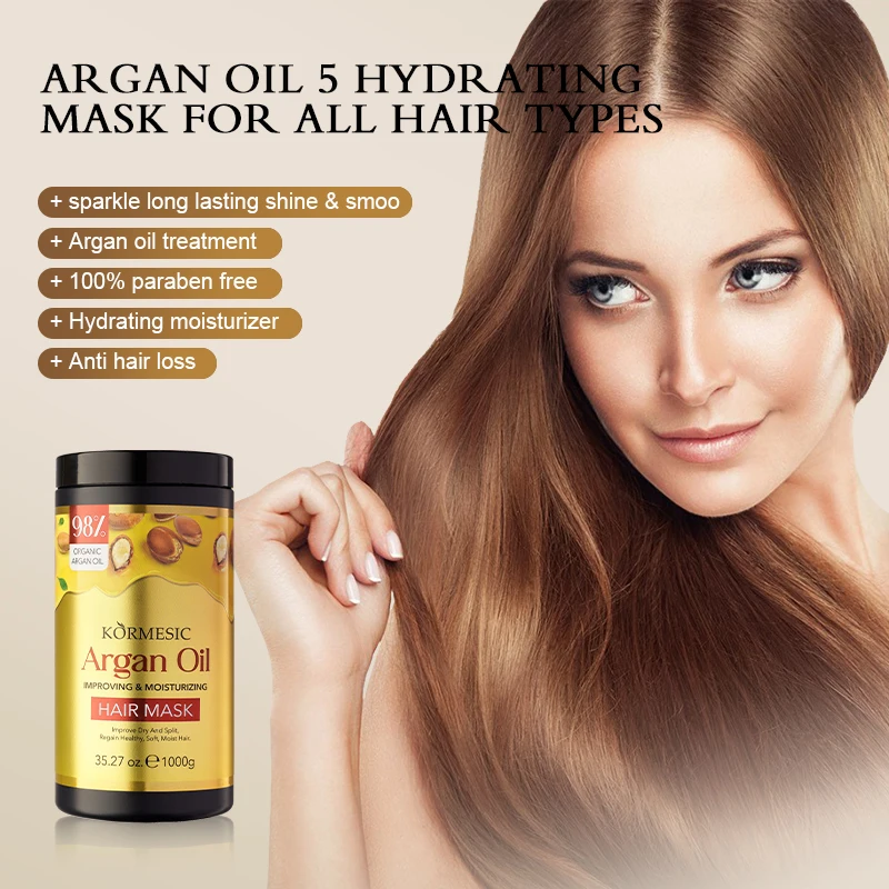 OEM ODM private label KORMESIC Customized Repairing Hair Cream Argan Oil Collagen Keratin Hair Mask