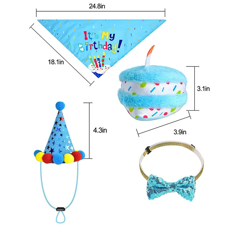 Pink Dog Health Holiday Party Balloon hanging Flag Card triangular mouth Water scarf Bowtie Cake Hat Balloon