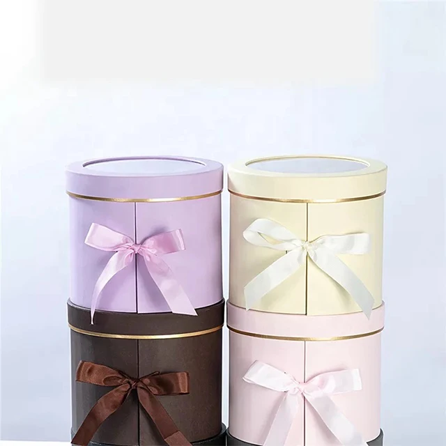 
Wholesale Round Flower Packaging Two Layer Box Gift Box 