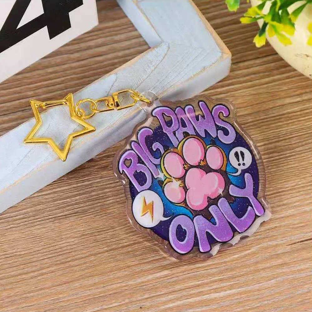 Custom promotional anime plastic acrylic clear glitter epoxy resin key chain