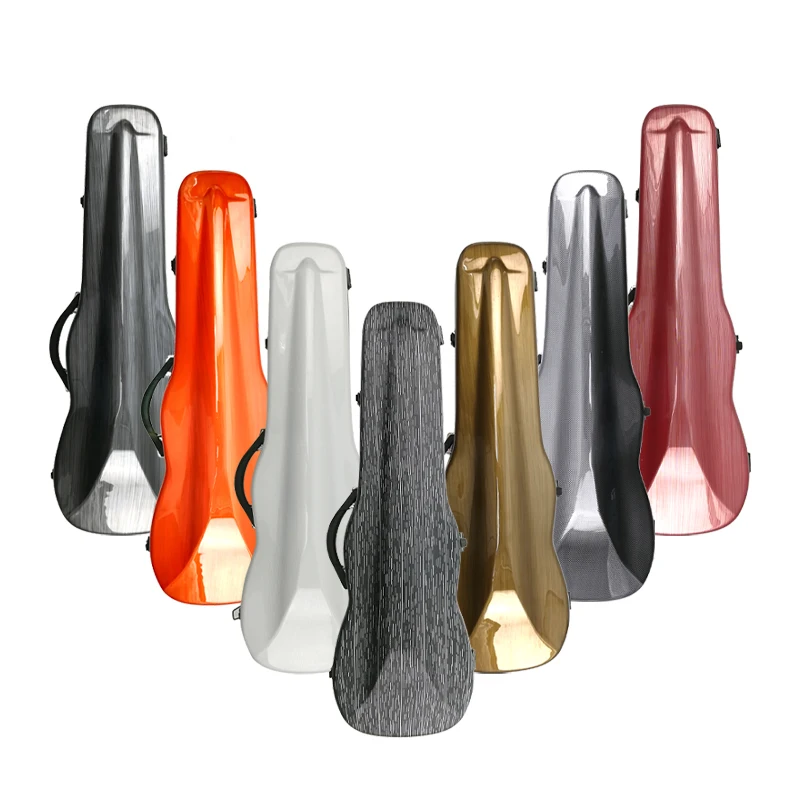
Archtop Triangle shape colour fiber glass string instruments musical violin hard case 