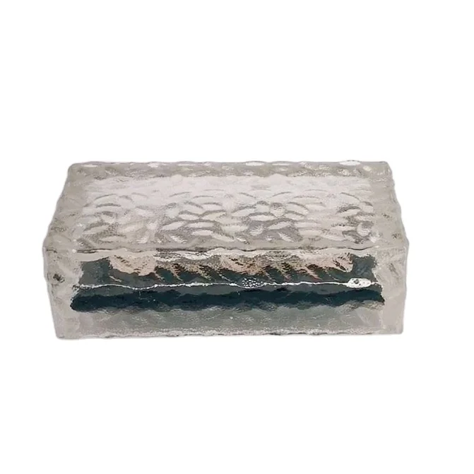 HANKO Wholesale Outdoor Pavement Solar LED Ice Glass Brick for Garden Decoration Light