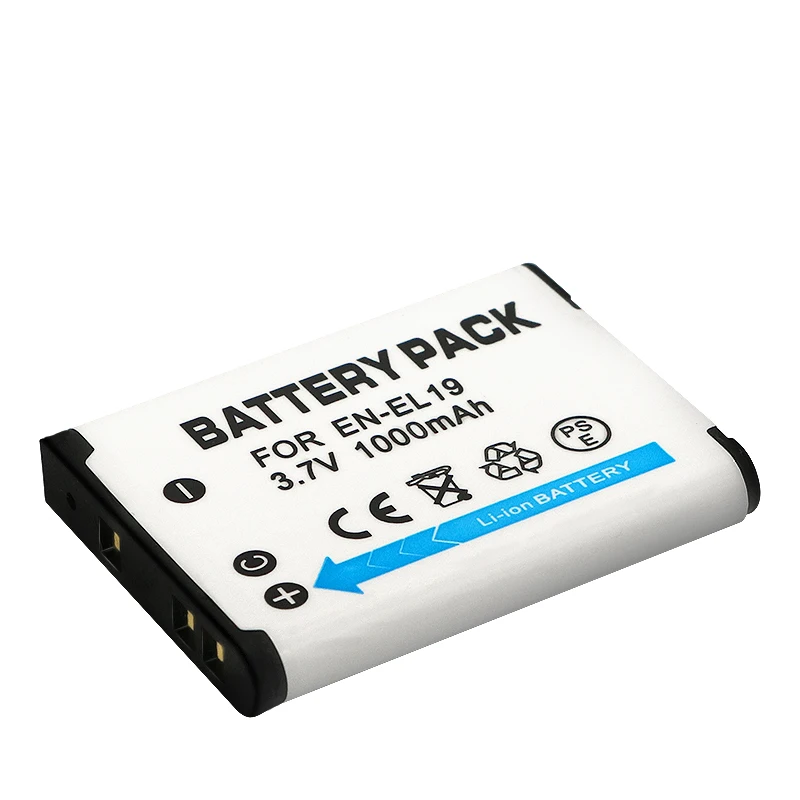 High Quality Durable  Digital Rechargeable Camera Battery EL19 EN-EL19 el19 en-el198 for Nikon Coolpix S32 S33 S100 S2500 S275