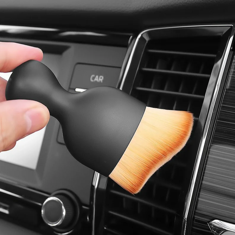 Small MOQ Car Dashboard Cleaning Pretty Soft Brush Compact Cheap Auto Interior Detailing Brush