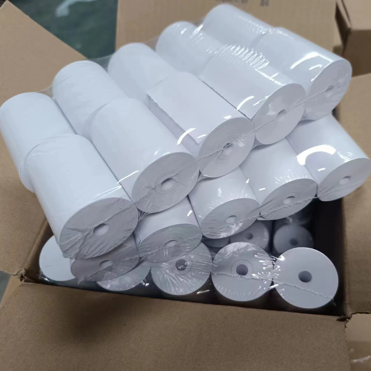 Manufacturer 57* 40mm coreless thermal paper Roll Cash Register Receipt POS machine Bank thermal paper roll
