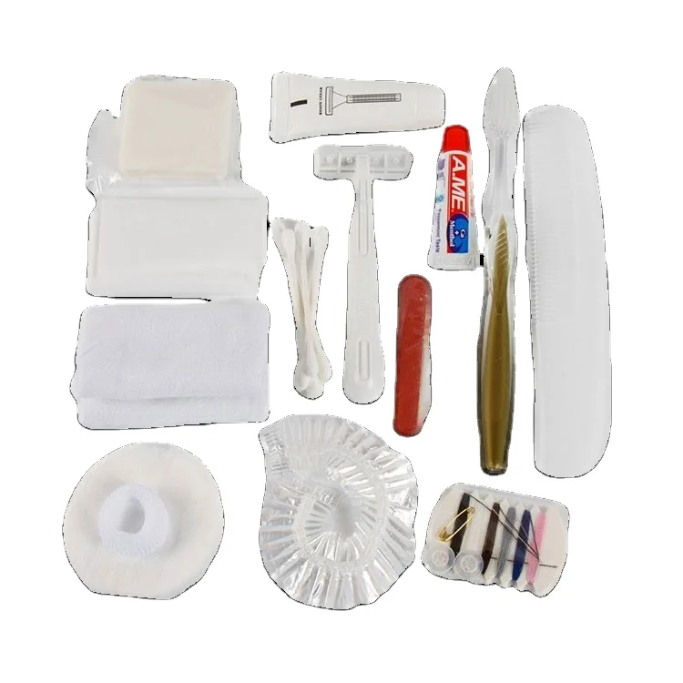 Best selling products plastic bag packaging hotel amenity set