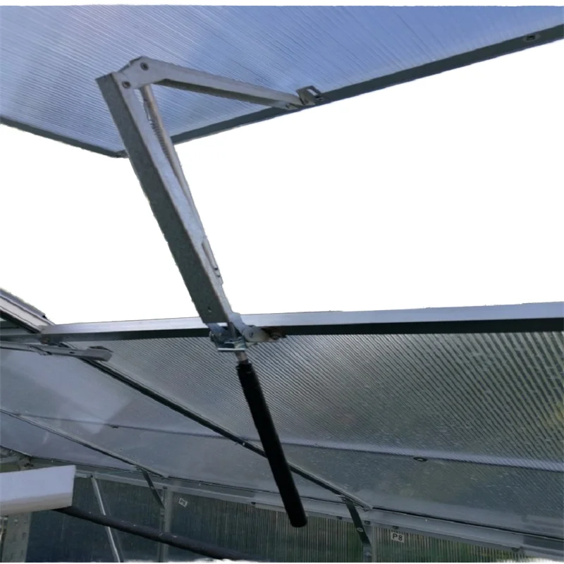 2024 Hot Selling Small Indoor Farming & Gardening Greenhouse Tool Black Garden Vent Window Opener Aluminium Frame Metal Material