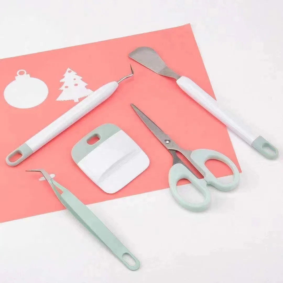 Five-Piece Set Cricut Mat Crafting Weeding squeegee Vinyl Cricut Tools Kit