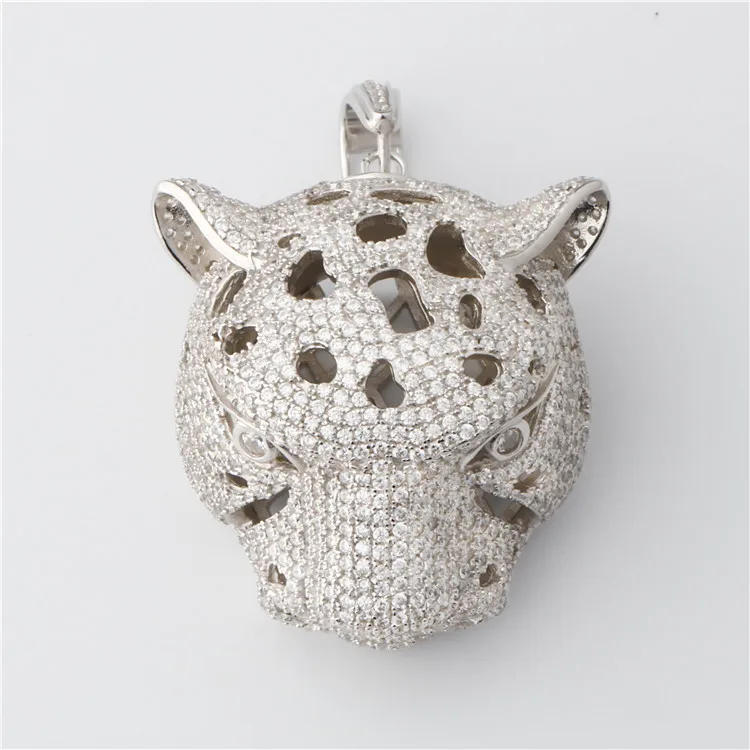 Wholesale  jewelry  manufacturer micro pave gold  lion head charms pendant